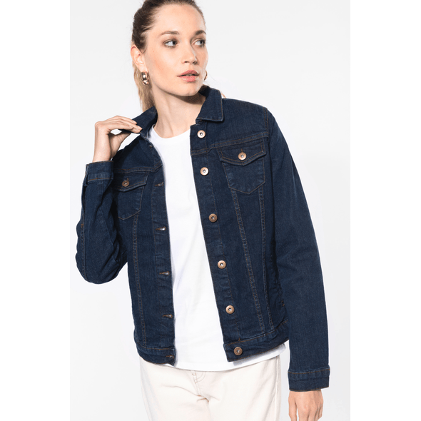 Kariban | Dames ongevoerd spijkerjack Kariban | Dames ongevoerd spijkerjack